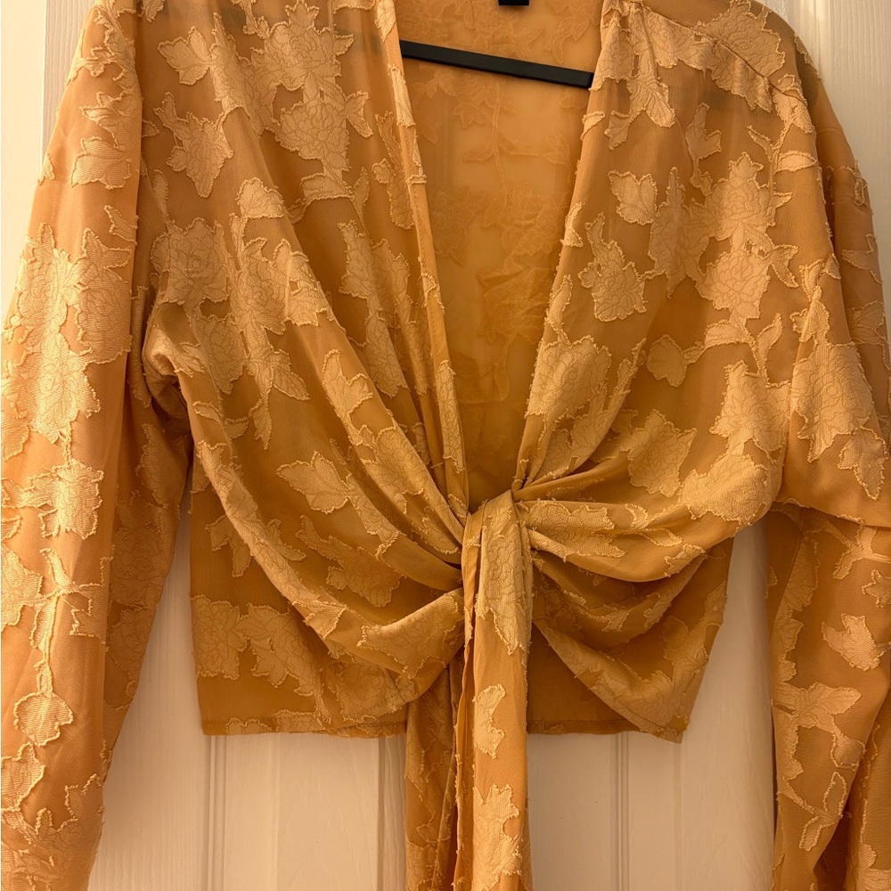 Jasper brand - Elegant Tan Wrap Top